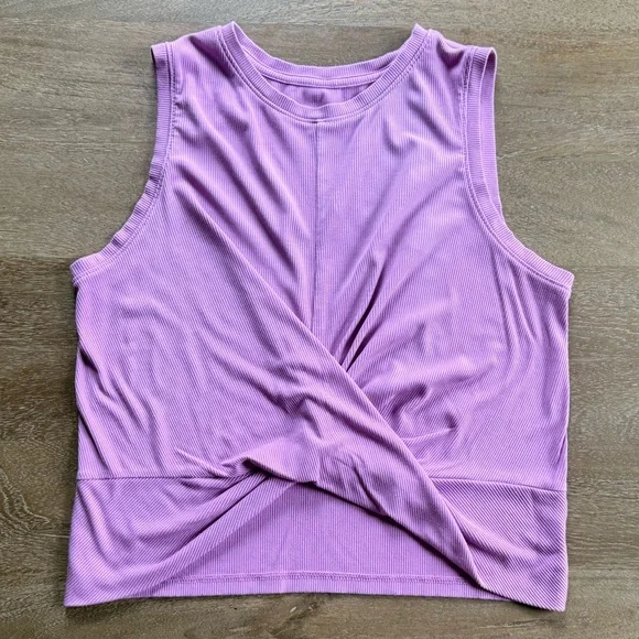 ✝️ All in Motion | Bundle • Twist-Front Tank Tops • Lavender & Heather Grey - Picture 3 of 11